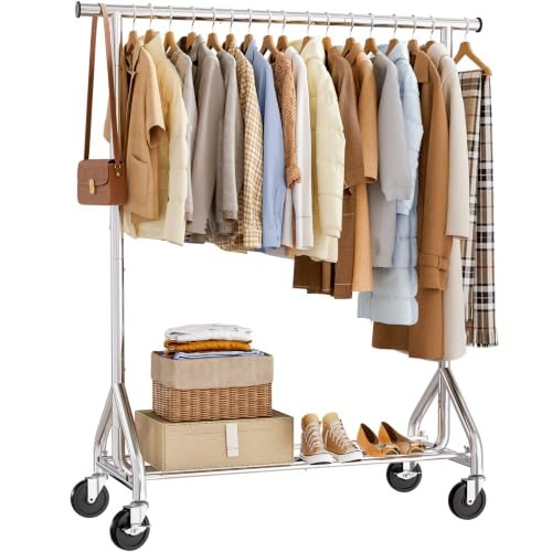 Clothes Rack, Rolling Heavy Duty Load 380 LBS