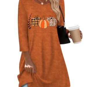 Halloween Shirts 3/4 Sleeve Crew Neck
