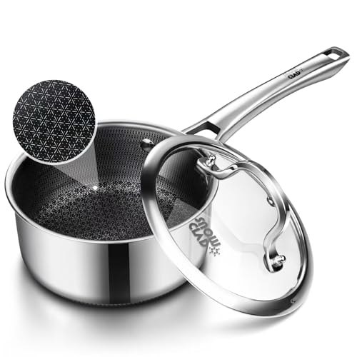 Sauce pan with lid, 2.5 Quart Hybrid Nonstick
