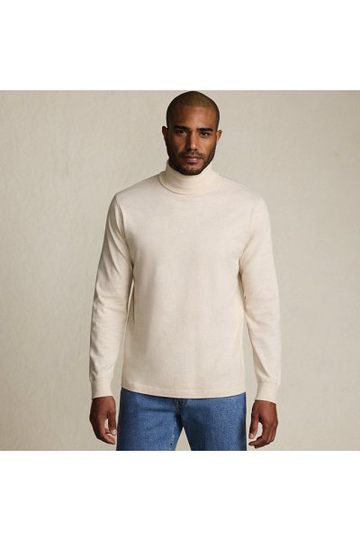 Mens Super-T Turtleneck Lands End Ivory