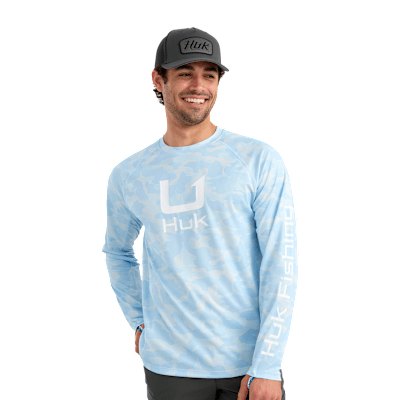 Huk Icon Printed Crew-Neck Long-Sleeve T-Shirt Coastal Drift