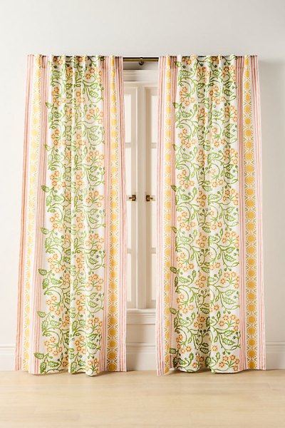 Cotton Printed Floral Curtain
