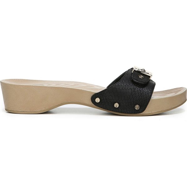 Dr. Scholls Classic Snake Embossed Sandal in Black Ventura Snake at Nordstrom Rack, Size