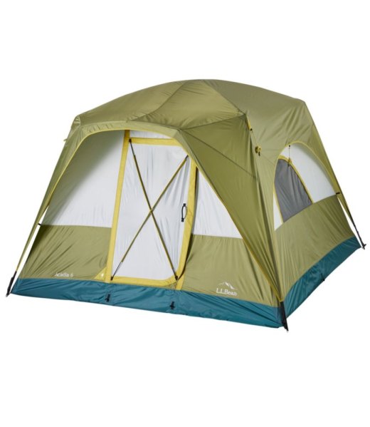 L. L.Bean Acadia 6-Person Family Tent Avocado/Chartreuse