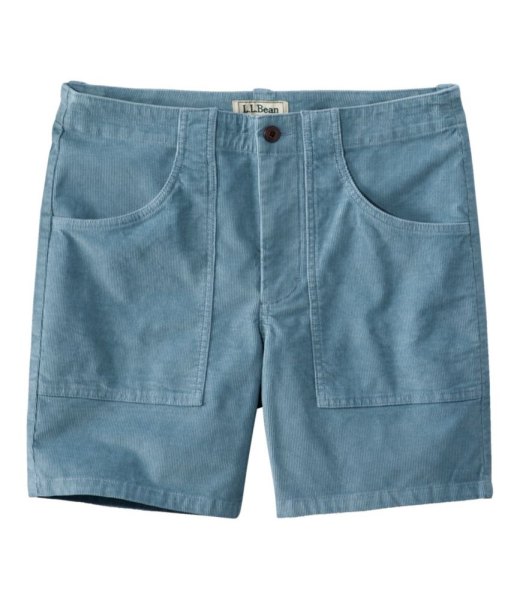 Mens BeanFlex Corduroy Shorts, 7 Cadet Blue Cotton Blend Corduroy L. L.Bean