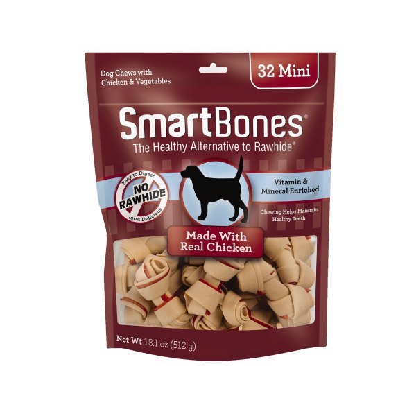 Smartbones Mini Chews Dog Treat - Chicken, Size: 18.1 oz | PetSmart Red