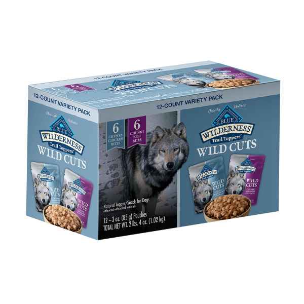 Blue Buffalo Wilderness; Adult Wet Dog Food Toppers - Beef And Chicken Variety Pack, 3 oz (12 C, Size: 36 | PetSmart