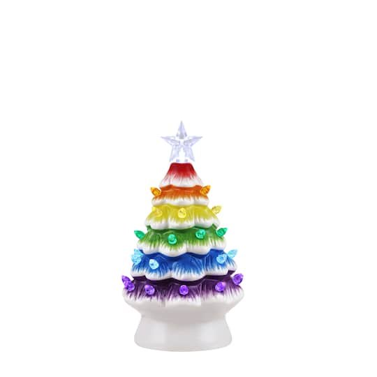 7 Nostalgic Ceramic Rainbow Tree By Mr. Christmas | Michaels