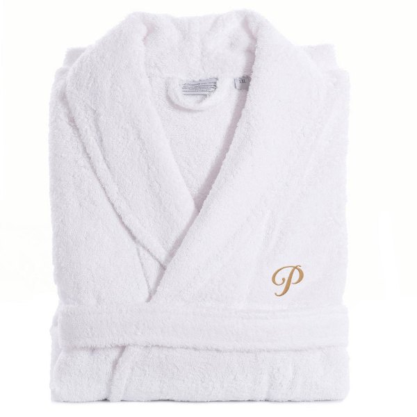 Linum Home Textiles Turkish Cotton Personalized Terry Bathrobe, Adult Unisex, Size: Small/Medium