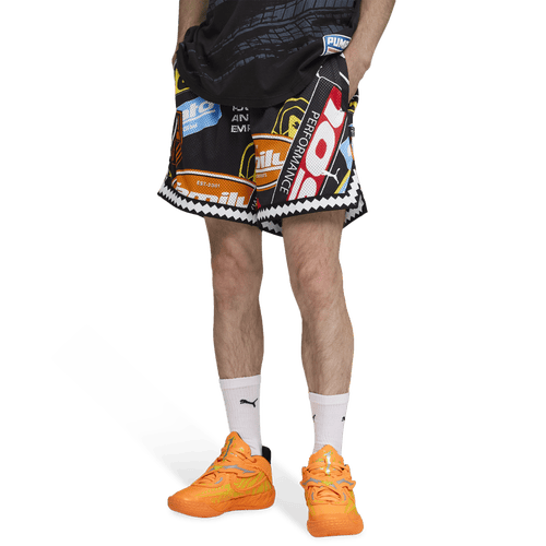 Mens PUMA x Fast & Furious Reversible Mesh 6 Shorts – – Black / Multi