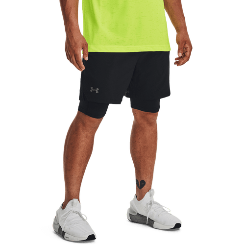 Under Armour Mens Vanish Woven Shorts With Heat Gear – – Black / Black / Pitch Grey