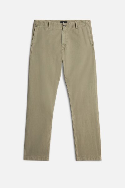 Linen Blend Carpenter Chino in Olive