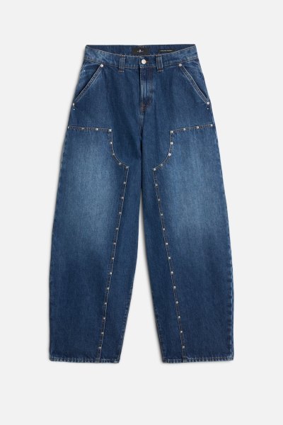 MANKIND Studded Balloon Jeans in Le Blue