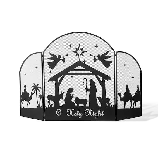Glitzhome 48 Christmas Metal Mesh Silhouette Nativity Scene Screen | 48 x 0.75 x 29.75 | Michaels