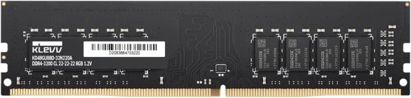 KLEVV - KD48GU880-32N220A DDR4 8GB (1x8GB) 3200MHz CL22 1.2V UDIMM Desktop Ram Memory SK Hynix Chip - Black