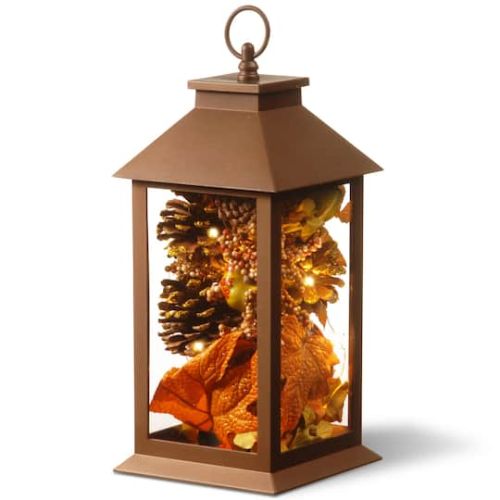 15 Harvest Arrangement in LED Lantern By National Tree Company in | 5.5 x 5.5 x 11.5 | Michaels