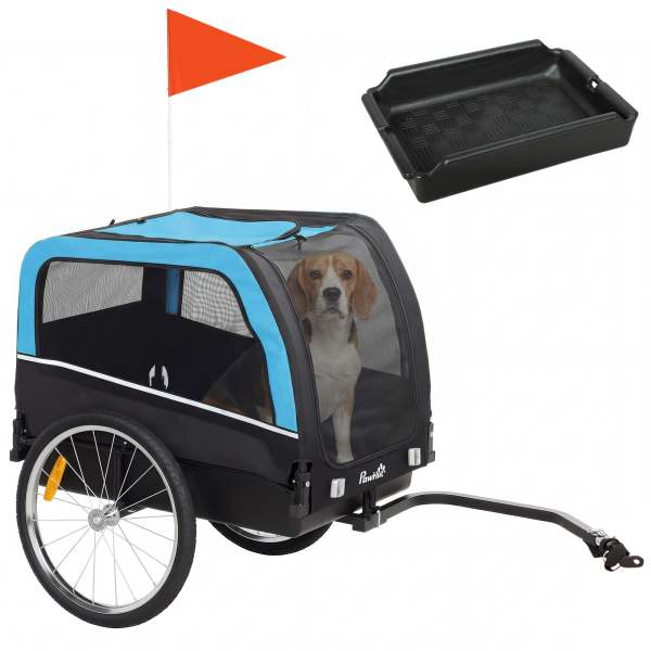 Tinyhomie Dog Bike Trailer Pet Cart Bicycle Carrier With 20 in Air Tires Quick Release Wheels Reflectors Flag one_size | LW-RV-AS-007