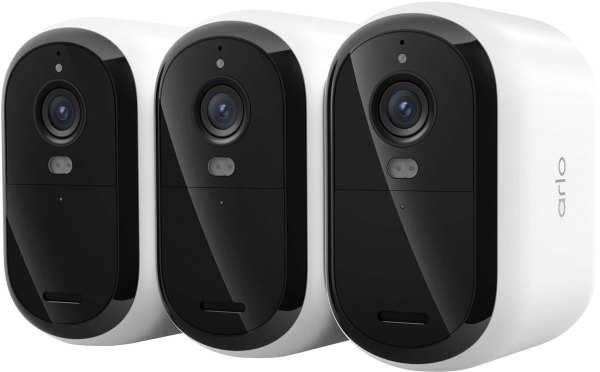 Arlo - Essential XL Outdoor Security Camera 2K (3rd Gen, 2025 Release) - Wireless, 4x Longer Battery Life, 3-Cam - White