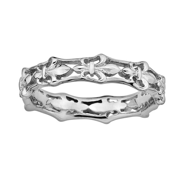Stacks Stones Sterling Silver Stack Ring, Womens, Size