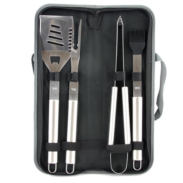 Gibson - Home Grill Basics 5 Piece Grill Basics BBQ Set - Silver