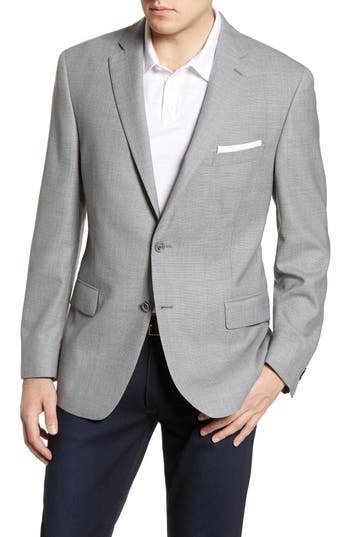 Hart Schaffner Marx New York Fit Solid Wool Blazer in Grey at Nordstrom Rack, Size