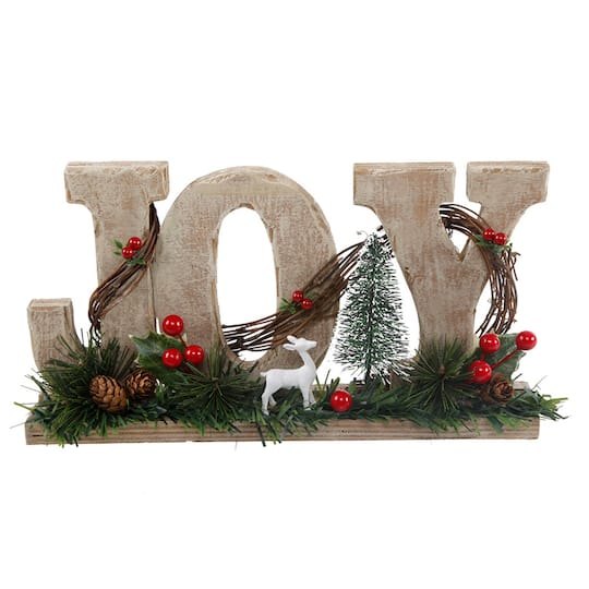 Flora Bunda 12 Christmas Joy Sign | 6.37 x 3.5 x 12 | Michaels