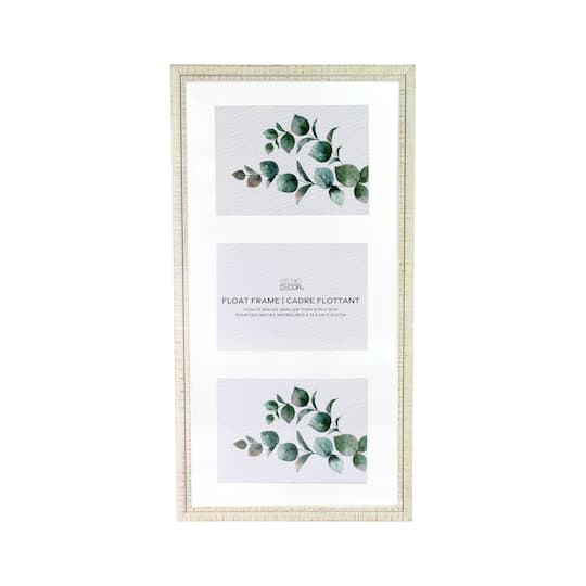 10 x 20 White Wooden Alexandria Float Frame by Studio Decor in Gray/Off-White | Michaels