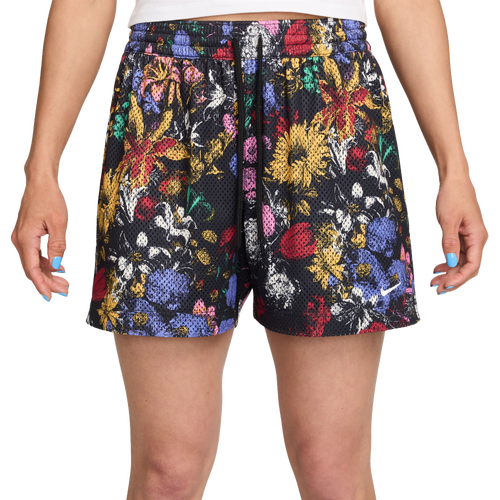 Nike Womens Dri-FIT Essential Seasonal 4 AOP Shorts - Black/White