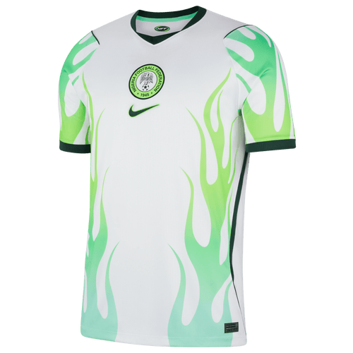 Nike Mens Nigeria Nigeria Away Replica Stadium Jersey – – White / Green Glow / Black