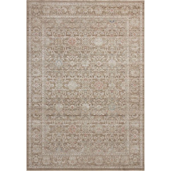 Chris Love Julia Ida Bark / Multi 2 ft. 3 in. x 3 ft. 10 in. Traditional Accent Rug