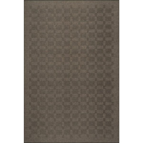 Nate Berkus x Rugs Walker Modern Checkered Washable Charcoal 6 ft. x 9 ft. Indoor Area Rug