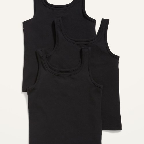 Square-Neck Tank Top 3-Pack for Girls