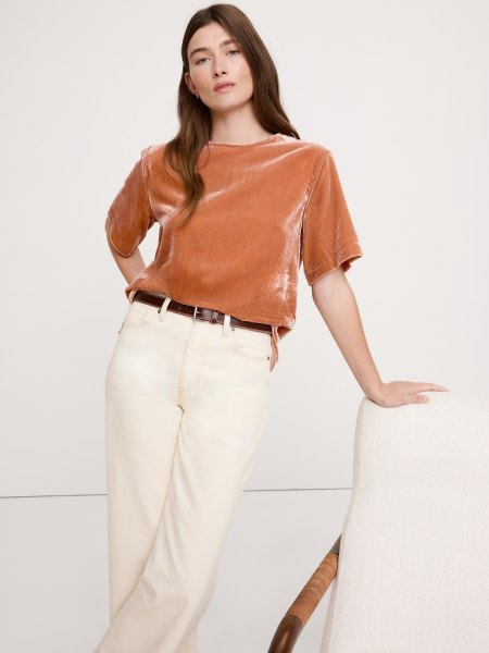 Drapey Velvet Top