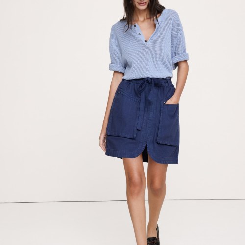 Cotton Utility Mini Skirt