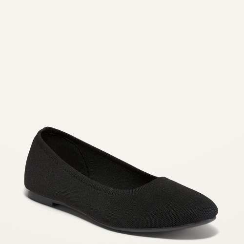 Knit Almond-Toe Ballet Flats