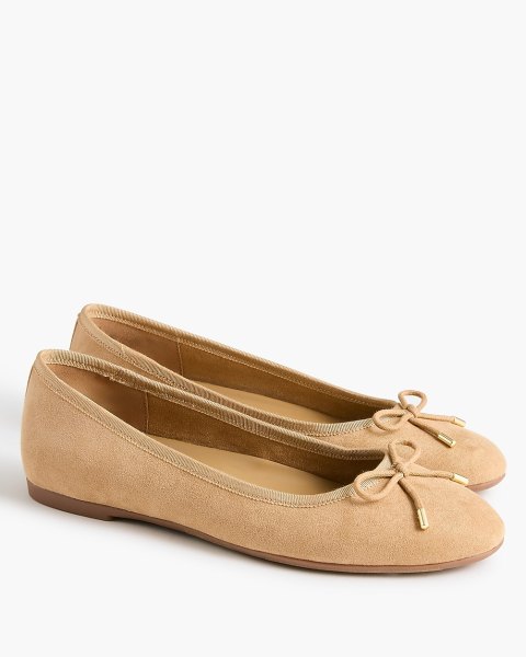 Sueded flex ballet flats