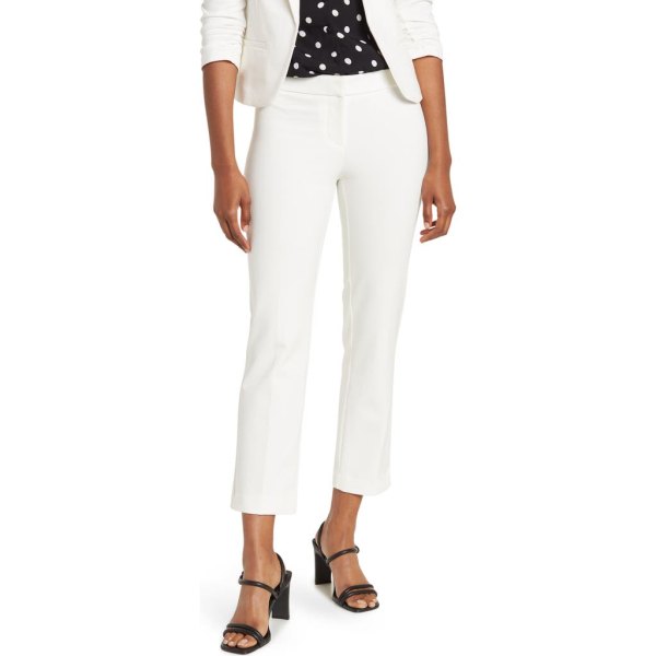 Amanda Chelsea Chelsea Knit Trouser Pants in White at Nordstrom Rack