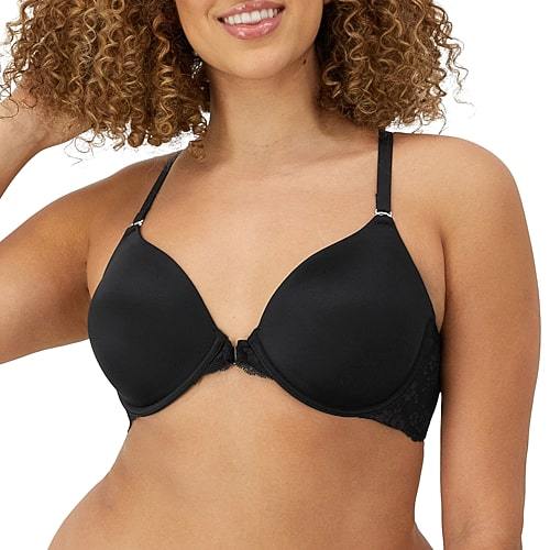Maidenform One Fab Fit Full-Coverage Racerback Front Closure Underwire Bra 07112, Black