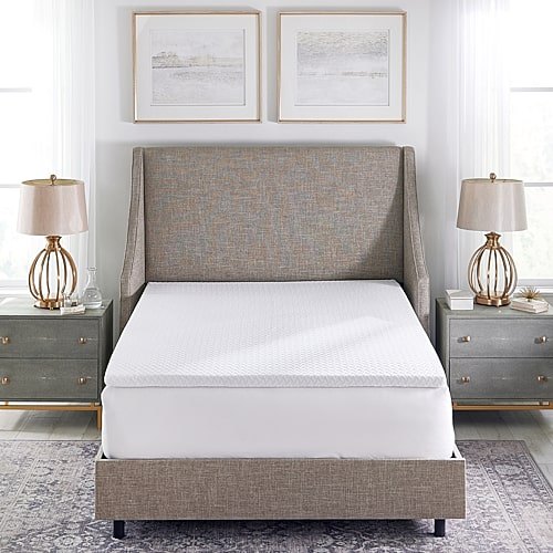 Bodipedic Home 1.5 Inch Gel Comfort Mattress Foam Topper, One Size, White