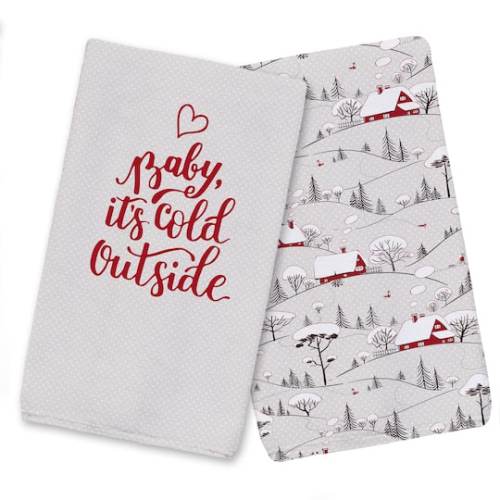 Cozy Check Tea Towel Set of 2 By Designs Direct | 16 x 25 | Michaels