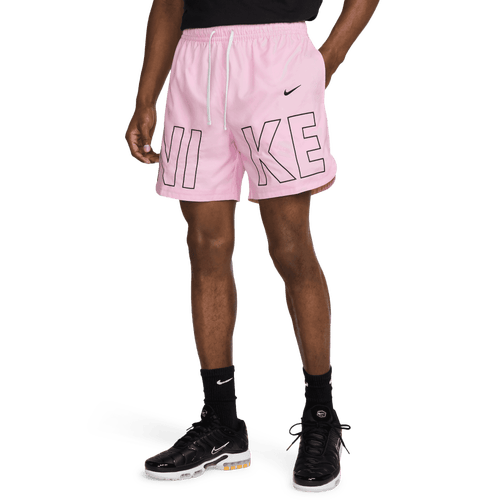 Nike Mens Woven Monogram Flow Shorts – – Pink Foam / Black
