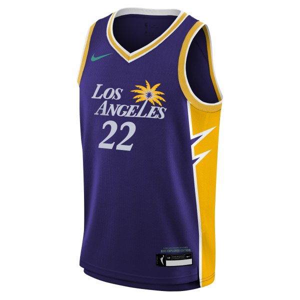 Cameron Brink Los Angeles Sparks 2024 Explorer Edition Big Kids Nike Dri-FIT WNBA Swingman Jersey in Purple | 9Z2B7BWAP-BRK