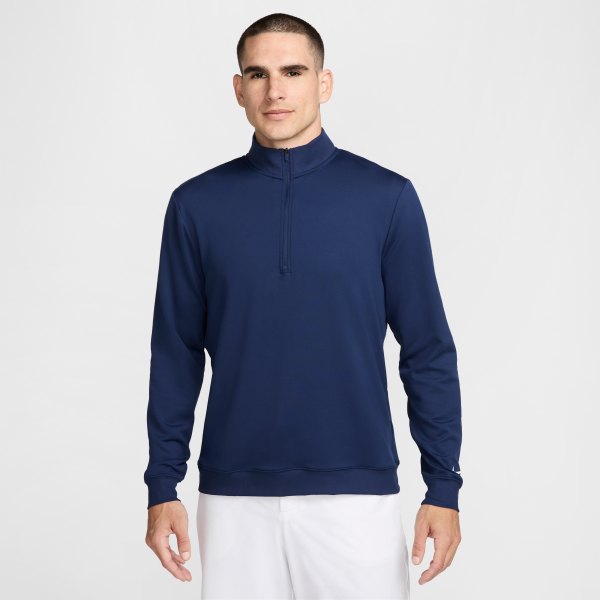Nike Mens Tour 1/2-Zip Golf Top in Blue | FZ7522-410