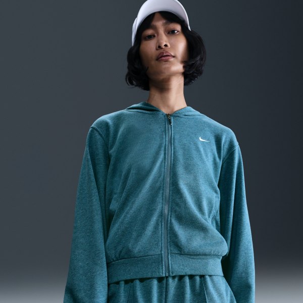 Womens Nike Sportswear Chill Terry Loose Full-Zip French Terry Hoodie in Blue | FN2415-006