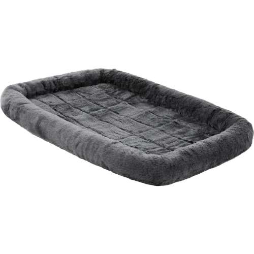 MidWest Quiet Time Fleece Dog Crate Mat, Natural, 54-in