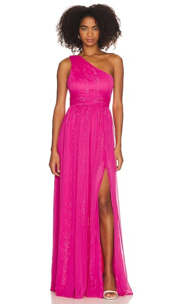 LIKELY Nixon Gown in Fuchsia
