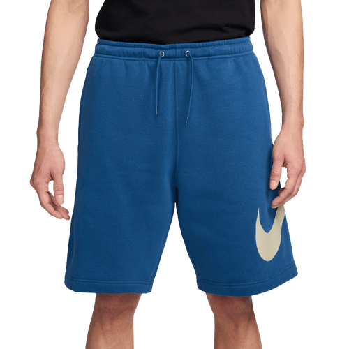 Nike Mens Solo Swoosh Fleece Shorts - - Court Blue / Light Khaki