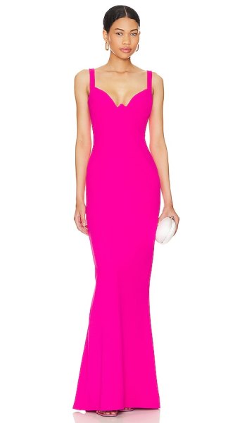 Nookie Romance Gown in Fuchsia