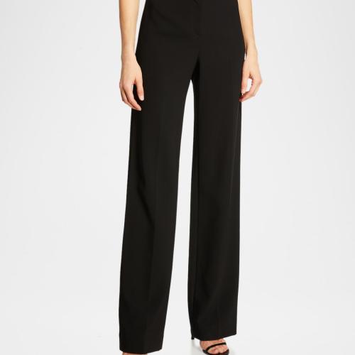 Crepe Marocain Straight Leg Diana Pants