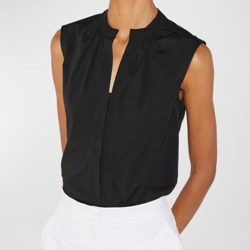 Olympia Sleeveless Cotton Blouse
